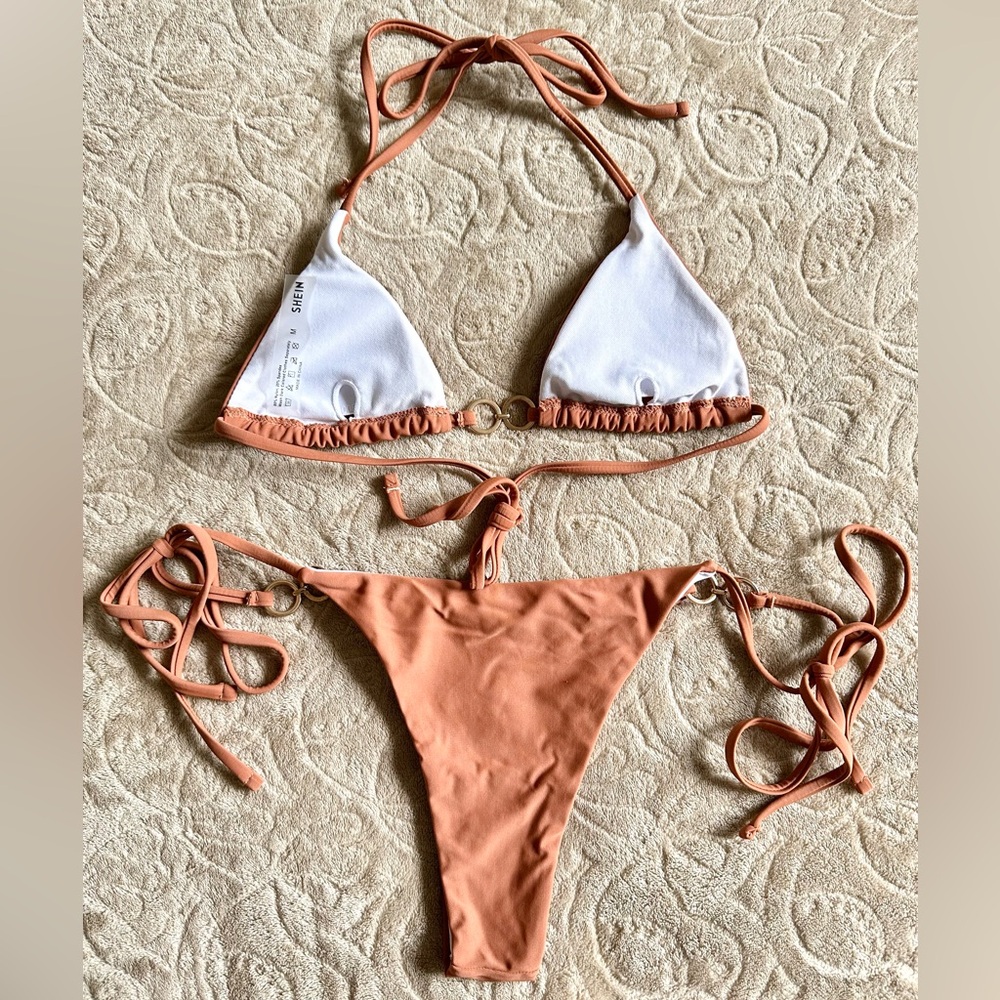 SHEIN BROWN BIKINI SET - SIZE M - Picture 3 of 6